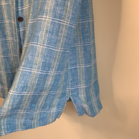 Caribbean Joe 100% Linen Short Sleeve Button Down Shirt Size L - Picture 6 of 7